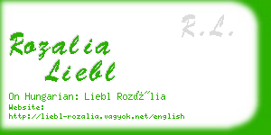 rozalia liebl business card